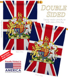 Coat Of Arms Of United Kingdom - Expression Inspirational Vertical Impressions Decorative Flags HG180324 Made In USA