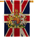 Coat Of Arms Of United Kingdom - Expression Inspirational Vertical Impressions Decorative Flags HG180324 Made In USA