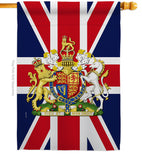 Coat Of Arms Of United Kingdom - Expression Inspirational Vertical Impressions Decorative Flags HG180324 Made In USA