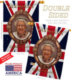 Her Majesty QE II - Expression Inspirational Vertical Impressions Decorative Flags HG180340 Made In USA