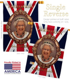 Her Majesty QE II - Expression Inspirational Vertical Impressions Decorative Flags HG180340 Made In USA