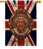 Her Majesty QE II - Expression Inspirational Vertical Impressions Decorative Flags HG180340 Made In USA