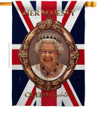 Her Majesty QE II - Expression Inspirational Vertical Impressions Decorative Flags HG180340 Made In USA