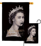 Her Majesty Queen - Sympathy Inspirational Horizontal Impressions Decorative Flags HG180311 Made In USA