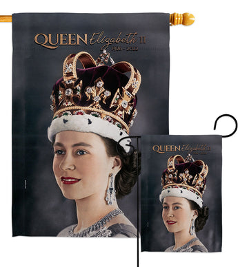 Queen Elizabeth II - Expression Inspirational Vertical Impressions Decorative Flags HG180315 Made In USA