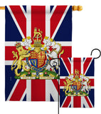 Coat Of Arms Of United Kingdom - Expression Inspirational Vertical Impressions Decorative Flags HG180324 Made In USA