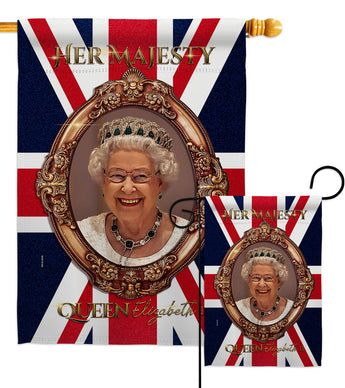 Her Majesty QE II - Expression Inspirational Vertical Impressions Decorative Flags HG180340 Made In USA