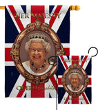 Her Majesty QE II - Expression Inspirational Vertical Impressions Decorative Flags HG180340 Made In USA