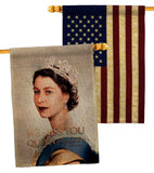 We miss you - Sympathy Inspirational Horizontal Impressions Decorative Flags HG180309 Made In USA