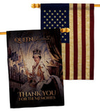 Thank You For The Memories - Expression Inspirational Vertical Impressions Decorative Flags HG180314 Made In USA