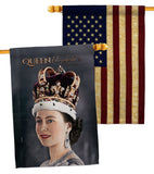 Queen Elizabeth II - Expression Inspirational Vertical Impressions Decorative Flags HG180315 Made In USA