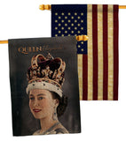 Queen Elizabeth II - Expression Inspirational Vertical Impressions Decorative Flags HG180315 Made In USA