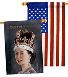 Queen Elizabeth II - Expression Inspirational Vertical Impressions Decorative Flags HG180315 Made In USA