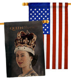 Queen Elizabeth II - Expression Inspirational Vertical Impressions Decorative Flags HG180315 Made In USA