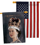 Queen Elizabeth II - Expression Inspirational Vertical Impressions Decorative Flags HG180315 Made In USA