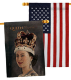 Queen Elizabeth II - Expression Inspirational Vertical Impressions Decorative Flags HG180315 Made In USA