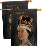 Queen Elizabeth II - Expression Inspirational Vertical Impressions Decorative Flags HG180315 Made In USA