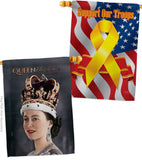 Queen Elizabeth II - Expression Inspirational Vertical Impressions Decorative Flags HG180315 Made In USA