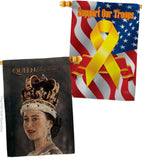 Queen Elizabeth II - Expression Inspirational Vertical Impressions Decorative Flags HG180315 Made In USA