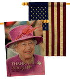 Thank You Our Queen - Expression Inspirational Vertical Impressions Decorative Flags HG180318 Made In USA