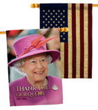 Thank You Our Queen - Expression Inspirational Vertical Impressions Decorative Flags HG180318 Made In USA