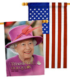 Thank You Our Queen - Expression Inspirational Vertical Impressions Decorative Flags HG180318 Made In USA