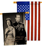 Elizabeth & Philip - Expression Inspirational Vertical Impressions Decorative Flags HG180322 Made In USA