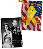 Elizabeth & Philip - Expression Inspirational Vertical Impressions Decorative Flags HG180322 Made In USA