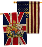 Coat Of Arms Of United Kingdom - Expression Inspirational Vertical Impressions Decorative Flags HG180324 Made In USA