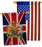 Coat Of Arms Of United Kingdom - Expression Inspirational Vertical Impressions Decorative Flags HG180324 Made In USA