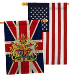 Coat Of Arms Of United Kingdom - Expression Inspirational Vertical Impressions Decorative Flags HG180324 Made In USA