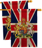 Coat Of Arms Of United Kingdom - Expression Inspirational Vertical Impressions Decorative Flags HG180324 Made In USA