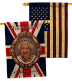 Her Majesty QE II - Expression Inspirational Vertical Impressions Decorative Flags HG180340 Made In USA