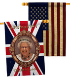 Her Majesty QE II - Expression Inspirational Vertical Impressions Decorative Flags HG180340 Made In USA