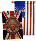 Her Majesty QE II - Expression Inspirational Vertical Impressions Decorative Flags HG180340 Made In USA