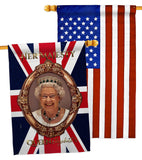 Her Majesty QE II - Expression Inspirational Vertical Impressions Decorative Flags HG180340 Made In USA