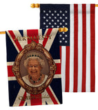 Her Majesty QE II - Expression Inspirational Vertical Impressions Decorative Flags HG180340 Made In USA