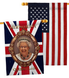 Her Majesty QE II - Expression Inspirational Vertical Impressions Decorative Flags HG180340 Made In USA