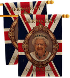 Her Majesty QE II - Expression Inspirational Vertical Impressions Decorative Flags HG180340 Made In USA