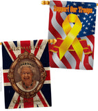 Her Majesty QE II - Expression Inspirational Vertical Impressions Decorative Flags HG180340 Made In USA