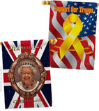 Her Majesty QE II - Expression Inspirational Vertical Impressions Decorative Flags HG180340 Made In USA
