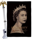 Her Majesty Queen - Sympathy Inspirational Horizontal Impressions Decorative Flags HG180311 Made In USA