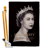 Her Majesty Queen - Sympathy Inspirational Horizontal Impressions Decorative Flags HG180311 Made In USA