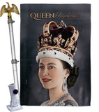 Queen Elizabeth II - Expression Inspirational Vertical Impressions Decorative Flags HG180315 Made In USA