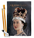 Queen Elizabeth II - Expression Inspirational Vertical Impressions Decorative Flags HG180315 Made In USA