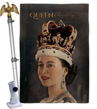 Queen Elizabeth II - Expression Inspirational Vertical Impressions Decorative Flags HG180315 Made In USA
