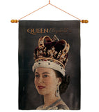 Queen Elizabeth II - Expression Inspirational Vertical Impressions Decorative Flags HG180315 Made In USA