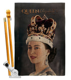 Queen Elizabeth II - Expression Inspirational Vertical Impressions Decorative Flags HG180315 Made In USA