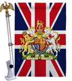 Coat Of Arms Of United Kingdom - Expression Inspirational Vertical Impressions Decorative Flags HG180324 Made In USA