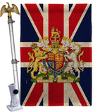 Coat Of Arms Of United Kingdom - Expression Inspirational Vertical Impressions Decorative Flags HG180324 Made In USA